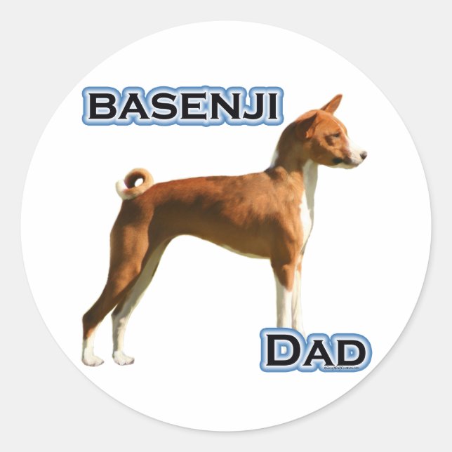 Rond Basenji Papa 4 - Sticker (Devant)