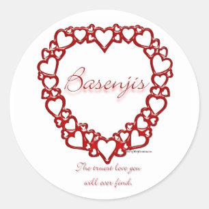Rond Basenji True Love - Sticker