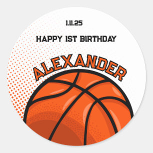Rond Basket-ball Anniversaire Bash Sticker