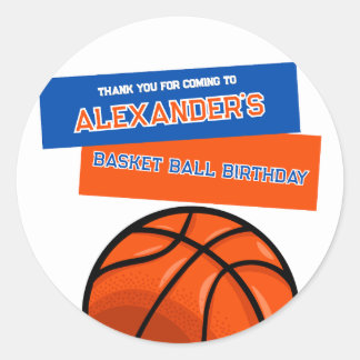 Rond Basket-ball Anniversaire Bash Sticker