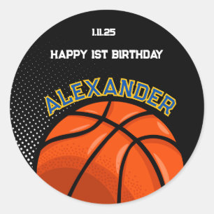 Rond Basket-ball Anniversaire Bash Sticker