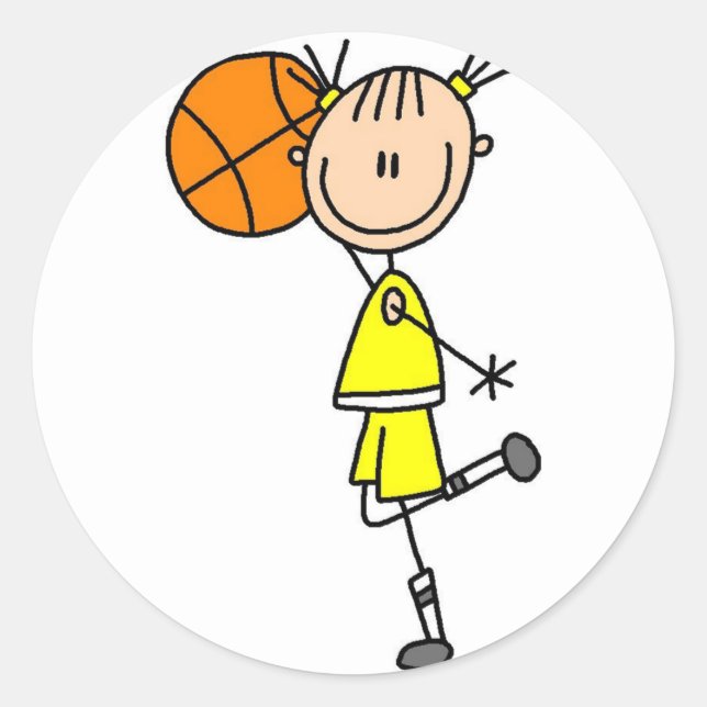 Rond Basket-ball Sticker (Devant)