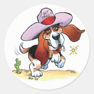 Rond Basset s'est fait drool ? Grand Sticker