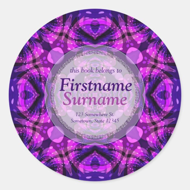 Rond Batik Tie Dye Psychdelic Art Sticker Plaque (Devant)