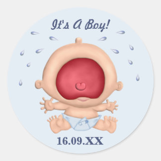 Rond Bawling Baby C'est un Sticker pour garçon