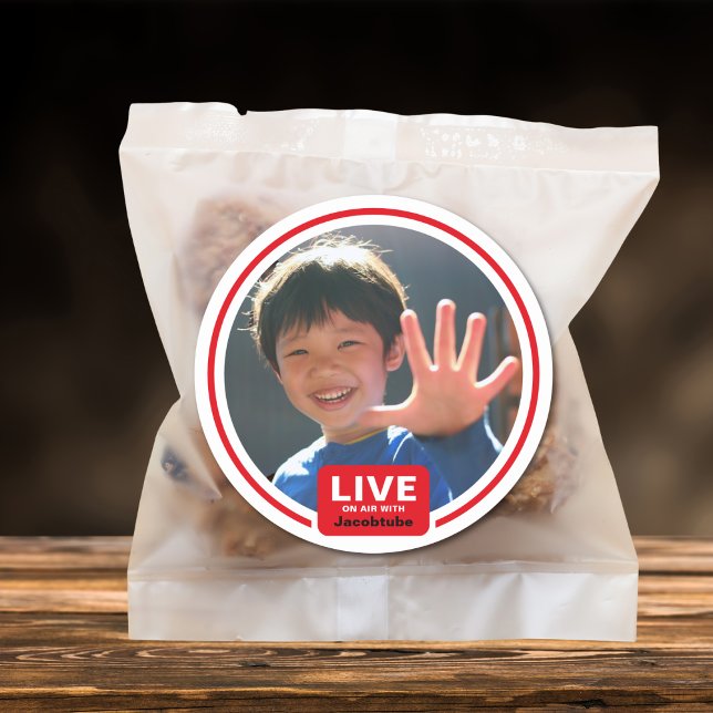 Rond BDay Tube Photo Sticker (Créateur téléchargé)