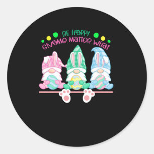Rond Be Hoppy Gnome What Sticker