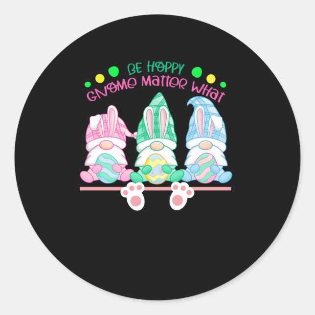 Rond Be Hoppy Gnome What Sticker (Devant)
