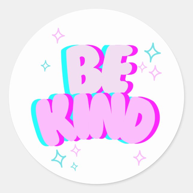 Rond “Be Kind” Round Sticker (Devant)