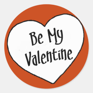 Rond Be My Valentine - Sticker