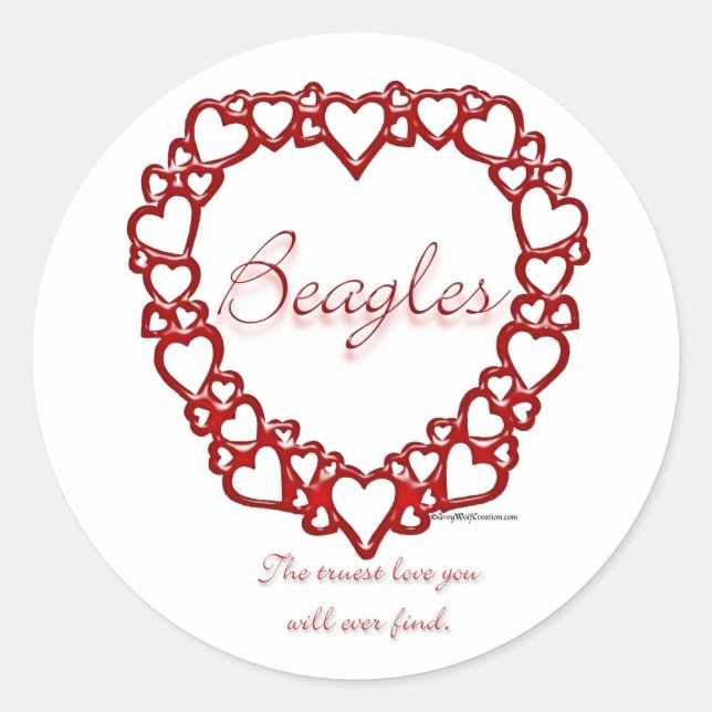 Rond Beagle True Love - Sticker (Devant)