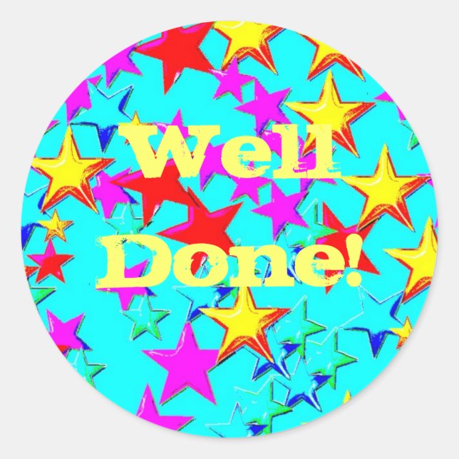 Rond Beau Bleu Star sticker (Devant)