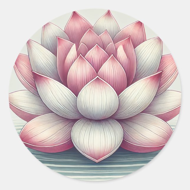 Rond Beau Sticker Lotus Design (Devant)