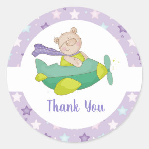 Rond Bébé adorable Teddy Bear Classic Round Sticker