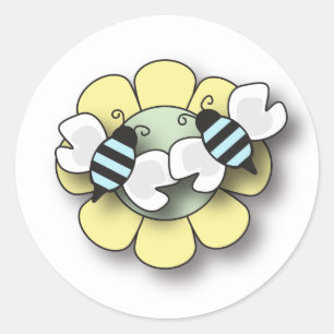 Rond Bébé Bee Twin Boys Sticker