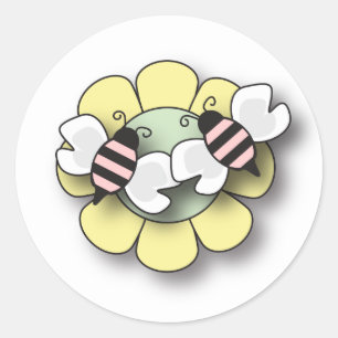 Rond Bébé Bee Twin Girls Sticker