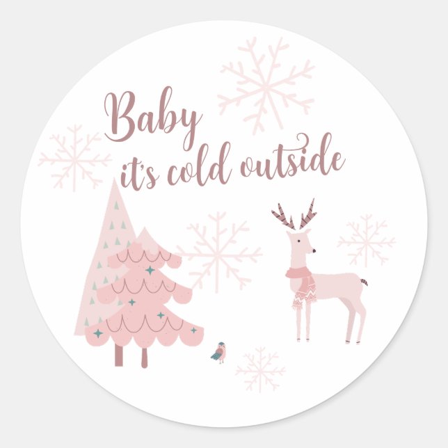 Rond Bébé C'est froid Sticker extérieur (Devant)