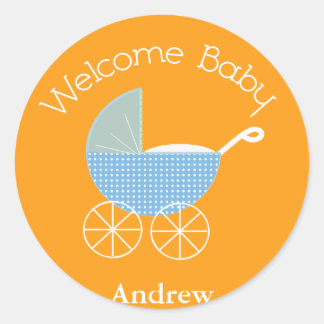 Rond Bébé de bienvenue Sticker orange