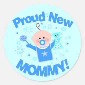 Rond Bébé garçon Fière Maman Sticker