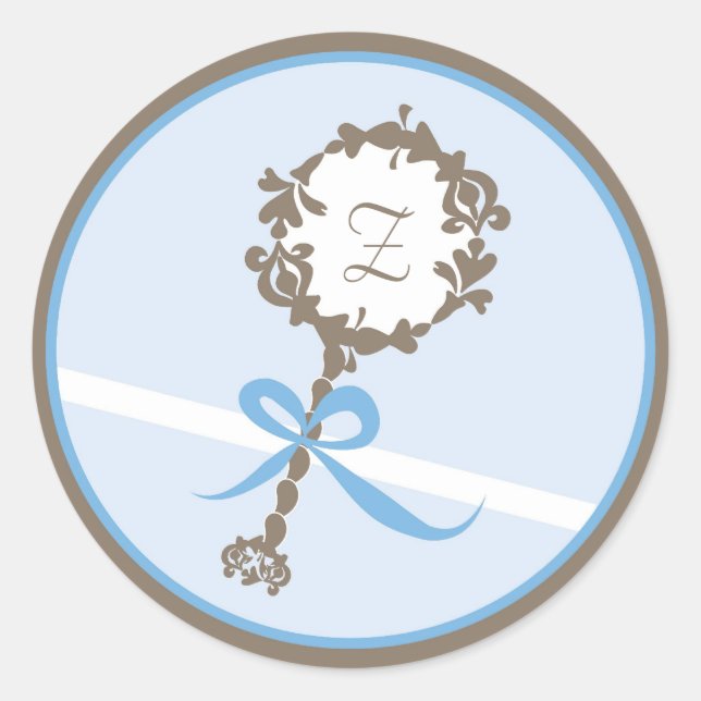 Rond Bébé Invitation ou Favoriser Sticker (Devant)