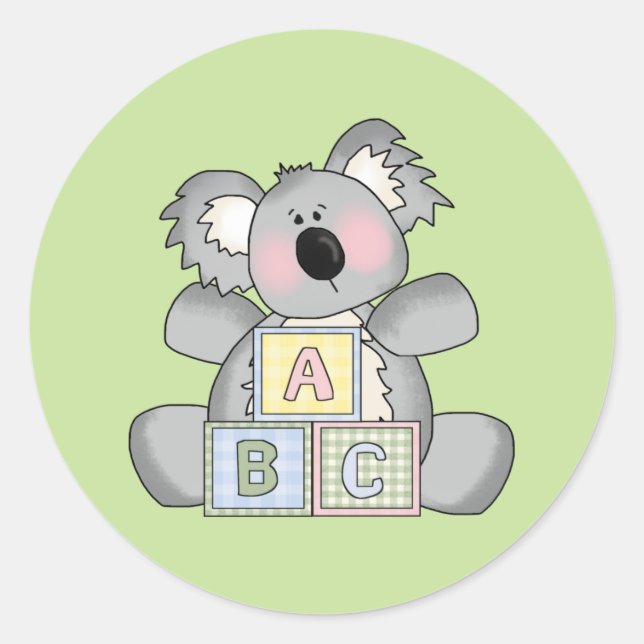 Rond Bébé Koala Bear Sticker (Devant)