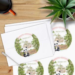 Rond Bébé Panda Sticker Baby shower neutre genre
