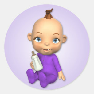 Rond Bébé Sticker Toon