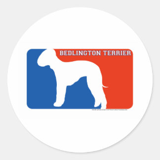 Rond Bedlington Terrier Sticker de chiens de la Ligue m