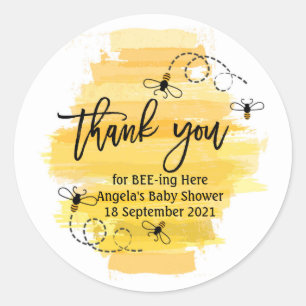 Rond Bee Merci pour l'abeille ici merci Sticker