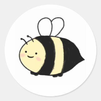 Rond bee sticker