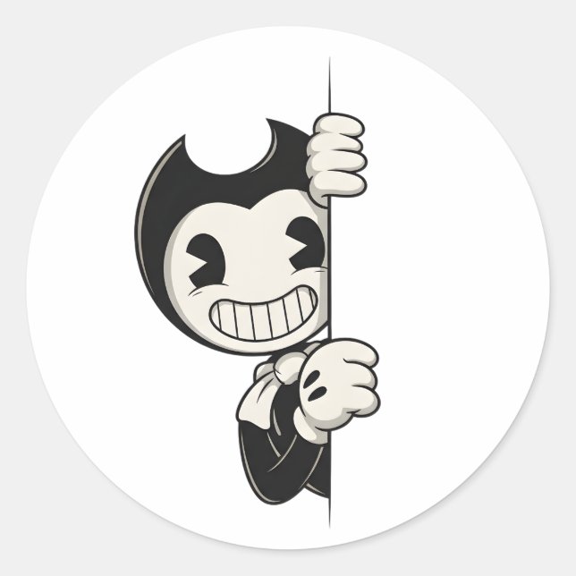 Rond Bendy Sticker | Bendy and the Ink Machine Vinyl Ch (Devant)