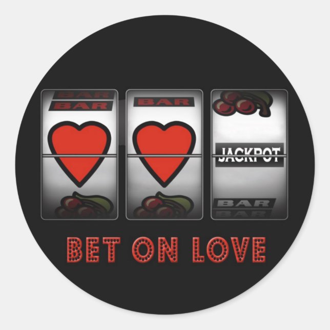 Rond Bet on Love Sticker (Devant)