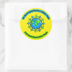 Rond Better People Better World Lrg Sticker ensemble 6