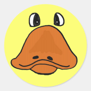 Rond BG - Sticker Hilaire Cartoon Duck Face