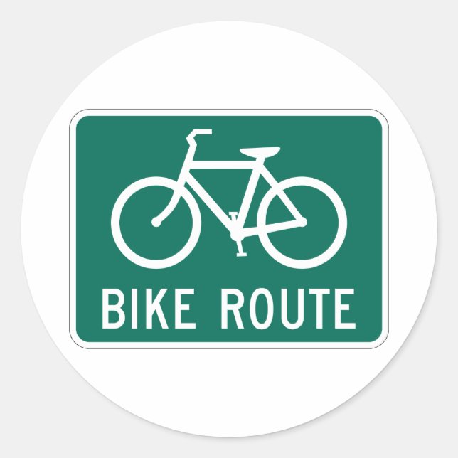 Rond Bicyclette - Route Signale Grand Sticker (Devant)
