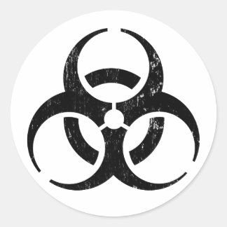 Rond Biodanger : Sticker de contagion zombie