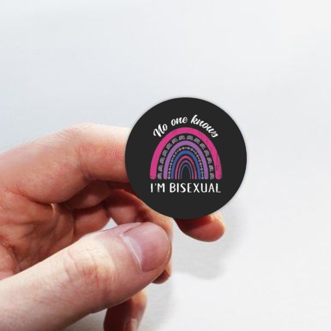 Rond Bisexual Boho Rainbow Sticker (Créateur téléchargé)