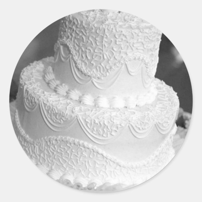 ROND BLANC MARIAGE CAKE STICKER (Devant)