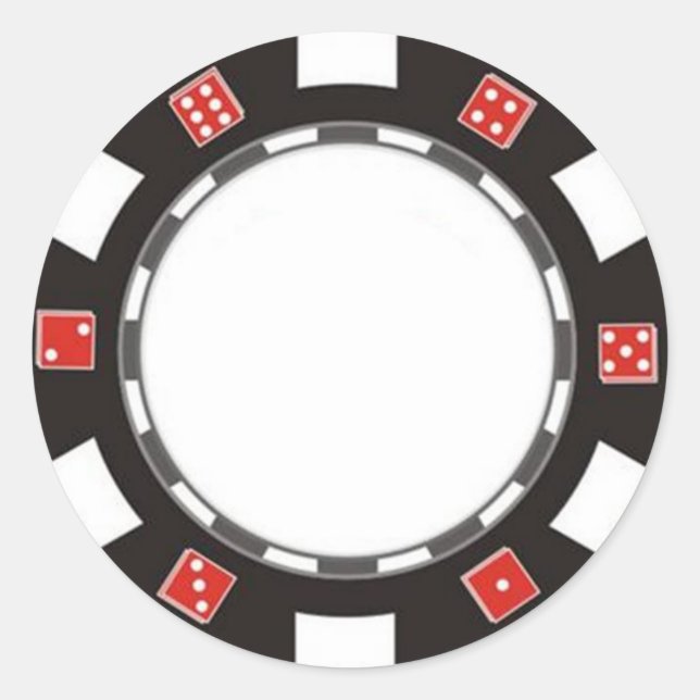 Rond blank pocker chip sticker (Devant)