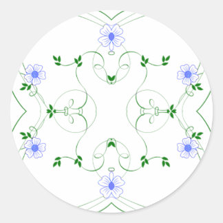 Rond Bleu Bleu Bleu KRW Sticker 1,5 Pouce