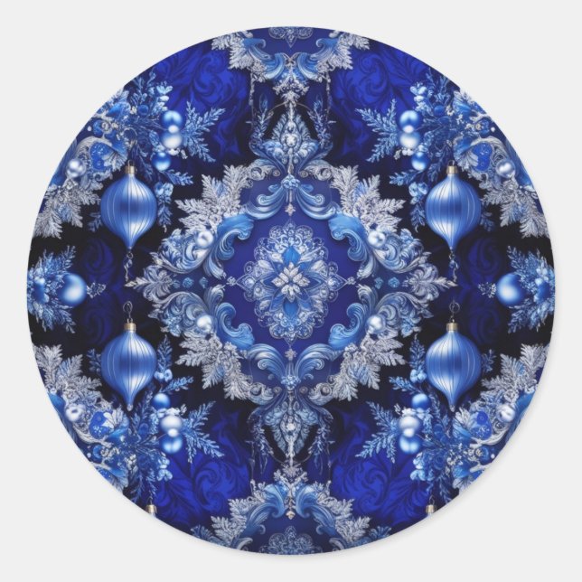 Rond Bleu décoratif Sticker de vacances (Devant)