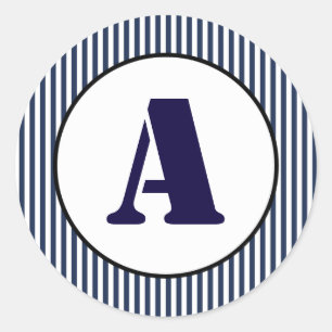 Rond Bleu et blanc - Sticker circulaire