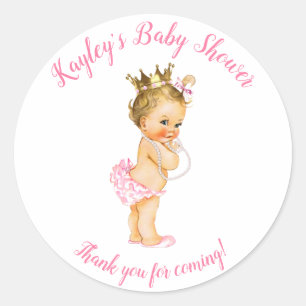 Rond Blonde Princess Vintage Sticker Favonalized