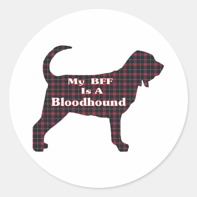 Rond Bloodhound BFF Sticker (Devant)