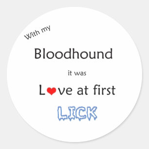 Rond Bloodhound Love at First Lick - Sticker