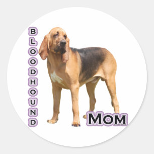 Rond Bloodhound Mom 4 - Sticker