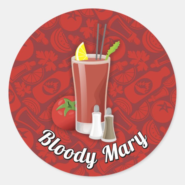 Rond Bloody Mary Classic Round Sticker (Devant)