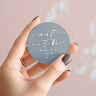 Rond Boho Chic Dusty Blue Mint À Être Sticker Favorisé
