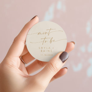 Rond Boho Chic Mint Or Vintage Pour Être Sticker Favori