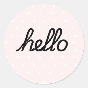 Rond Bonjour ! Sticker Pois